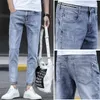 Mäns Jeans Vår Höst 2021 Trendig Brand Stretch Självodling Koreansk Casual Light-Colored Teenagers Pencil Pants1