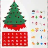 Vilt DIY Kerstboom Advent Kalender Kinderen Craft Toy Hanging Decoraties
