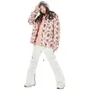 스키 잭 재킷 두꺼운 따뜻한 스키복 여성 뒤집을 수있는 재킷 스노우 바지 한국 겨울 방수 방수 방 방수 눈 보드 슈트