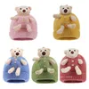 Party Hats Autumn and winter cap New Baby Hat Bear cute cartoon wool knitted hat T2I53031