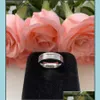 Solitaire anéis anéis jóias clássico mulheres tungstênio banda de casamento plana com groove offset escovado acabamento 6mm conforto ajuste y0611 entrega de queda