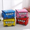 Storage Canvas with Flip-Top Lid for Children Room - Kids Collapsible Trunk Toy Baskets Bin 210922