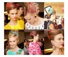 女性のためのファッションヘアエクステンションエクステンションの長い合成クリップストレートヘアピースパーティーパンクヘアピース