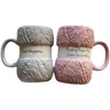 Kreative bunte Wolle Keramik Becher Kaffeetasse Milch Tee Büro Cups Drinkware Das Geburtstagsgeschenk 211103