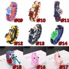 17 estilos tecidos bracelete bloco de construção weave cartoon caráter caráter braceletes amor estudantes crianças barato bracelete presente atacado