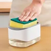 liquid soap dispenser with sponge holder