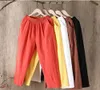 Rahat Pantolon Capris Kadın Giyim Gevşek Artı Boyutu Kırpılmış Büyük Kadın 2021 Yaz Yeni Stil Geniş Düz Renk Streetwear Kentsel Q0801
