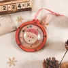 Ornement d'arbre de Noël vide enfants bricolage manuel coloriage en bois décorations de Noël