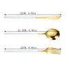 Roestvrijstalen bestek Gouden vaatwerk Diner Sets Lepel Fork Mes Dish Set Keuken Servies Witgoud Staal Set 211012