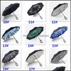 Umbrellas Household Sundries Home & Garden 56 Styles Folding Reverse Umbrella Double Layer C Handle Unisex Inverted Long Windproof Rain Car