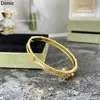 Donia Jewelry luxury bangle European and American fashion copper micro-inlaid zirconia four-leaf flower bracelet gift