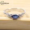 sale Natural Sapphire Ring 3*6mm Gemstone Silver Solid 925 From Chinese M 211217
