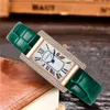 Armbanduhren Jessingshow Damenuhren Mode Damenuhr Leder Luxus Rechteck Diamant Quarz Armbanduhr Geschenke Armband266r