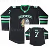 College North Dakota Fighting Sioux Jersey Hóquei no Gelo 9 Jonathan Toews 11 Zach Parise 7 TJ Oshie Green Black White Team Color Stitched