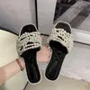 Tofflor Summer Women Pearl Decoration Sandaler Casual Flat Solid Color Outside Wing Female Shoes 2021 VC004