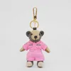 Kawaii Bag Charm Chain Vintage Cartoon Bear Toy Doll Car Ornaments for Best Friend Gift Keyring Women Accessories 2020 H0915