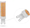 10W 1100LM G9 LED AC100V-265V Pas de scintillement 124LEDS Ampoule SMD2835 PC Céramique Lustres Lumière Blancs Blanc Chaud Éclairage LED Lampe