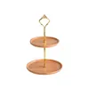 Other Festive & Party Supplies Wood Cake Stand Elegant Candy Fruit Plate Decoration Trays Display For Buffet Dessert Table Wedding Cupcake H