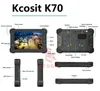 オリジナルKCosit K70険しいAndroid車のタブレットPC IP67 7インチ工業パネルRS232 BUS ELD 4G LTE OBDフリート管理