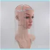 Свадебные украшения роскошные панк -волоса aessories heasse head cheap heam Женщины Long Mutlilayer Tassel Headersiece Dewelry Party Part