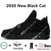 Парус Oreo Black Cat 4 4s Мужская баскетбольная обувь Bred University Blue Fire Red Thunder White Cement Noir Lightning Military Grey Мужские спортивные женские кроссовки Кроссовки