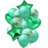 14 Pcs Mixte Métallique Ballonnen Coeur Étoile Or Confettis Ballon Verjaardagsfeestje Versieren Enfants Adulte Lucht Ballen Bruiloft globos