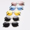 Veshion Metal Gold Flip Up Sunglasses Men Polarized UV400 مربع نظارات بصرية إطار النساء عالي الجودة نمط الصيف 2021264x
