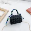 designer girls change purse kids letter silk scarves going out princess handbags fashion children mini Lattice one shoulder bags F395