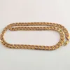 Miami gourmette lien cubain hommes chaîne collier bijoux 24 "liens luxe or jaune 18 carats lourd 10 mm