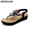 Snurulan 2021 New Fashion Women Summer Flat Sandal