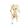 SINZRY decorative jewelry cubic zircon bling CZ parrot creative sweater brooch pin for women