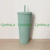 Starbucks Double Barbie Pink Becher Durian Laser Straw Cup Becher Mermaid Plastic Cold Water Coffee Cups Gift Mug245L