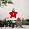 Рождественская елка орнамент висит звездные подвески с трикотажной шляпой Santa дети подарок для домашних вечеринок украшения xbjk2108