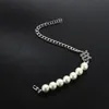 Acciaio inossidabile Vecchia lettera inglese lettera m Pearl Pendente collana gioielli moda donne delicate regalo di gioielli splicing per lui