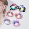 Sunglasses Diffraction Round Party Prism Diffracted Lens EDM Sunglasse
