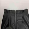 REALEFT Women Black PU Leather Pencil Wrap Skirts Autumn Winter High Waist Zipper Front Split Sheath Long Female 211112