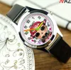 Girl watches Leather band Children Kids Girls Boys Cute Women Casual Fashion Bracelet colorful pointer Clock WristWatch8427416