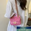 High End Simple Fashion Chain Evening Bag New Style Sewing Line Rhombus Portable Lock Single Shoulder Small Square Bag