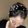 Retro Velvet Pearl Headband, Wide Side Press Hairpin, Korea Black Bow, All-Match Headbands grossist
