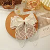 Cute Hairpins Kobiety Dziewczyny Koronki Kwiat Bow Tasbon Hair Class Fashion Headband Black White Hair Akcesoria