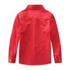 Printemps enfants chemises nouvelle mode couleur unie 100% coton bonne qualité Satin garçons chemises vêtements enfants chemises 210306