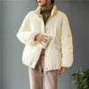 Vit Duck Down Short Light Coat Kvinna Koreansk Höst Vinter Kvinnor Puffer Jacka Varm Parka Outwear 210607