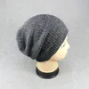 Casual Stickad Beanie Hat Vinter Män Varma Slouchy Skull Caps Virka Man Baggy Cap Fashion Tillbehör