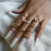 S2662 Modeschmuck Knuckle Ring Set Geometrische Tier Butterflu Aushöhlen Stapelringe Set 10 teile/satz