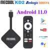 Mecool KD2 Amlogic S905Y4テレビボックスAndroid 11 4GB 32GB Dual Wifi Google認定テレビスティックBT 5.0