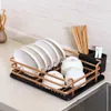 Cuisine Plat de vidange Étagère Cuisine Cuisine de batterie de cuisine Cuisine Organisateur Cuisine Baguettes Bags Banque Baskets Houseware Rack - Version de base