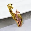 Spille, spille CINDY XIANG Smalto Spilla giraffa carina Spilla animale Materiale in lega Mamma e gioielli per bambini 2 colori disponibili Accessori moda