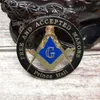 Masonic Car Badge Emblemat Mason Freemason BCM33 Prince Hall Wykwintne farby Technika Osobowości Dekoracja Lodówki Magnesy