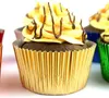 Autres fournitures de fête festives 100 pièces feuille métallique doublures de cupcake étuis en papier muffin tasses de cuisson or rose mariage anniversaire bébé douche