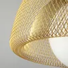 Grade lustres luz elegante lâmpadas pendentes pós-modernos Ângulo Nórdico corredor de iluminação de corredor desenhista de ferro forjado luzes de metal líquido candelabro ouro cromo de ouro 40cm 30cm
